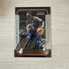 2003 Bowman Chrome Kwame Brown Signed Autographed Rookie Card Washington Wizards
