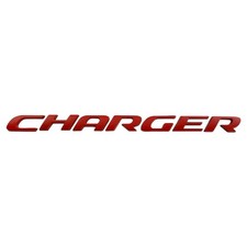 Charger Letters Badge Red Nameplate Emblem For Rear Trunk Lid Dodge