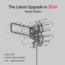 For Leadzm TA-851B 350°Rotation UV Dual Frequency 45-860MHz 22-28dB Open Antenna