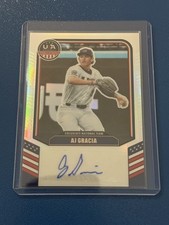 2026 Panini Stars & Stripes Autograph Auto SILVER PRIZM AJ GRACIA 080/149
