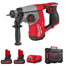 Image of Milwaukee M12FHAC16-502X 12v Fuel 16mm Compact SDS+ Hammer Drill Kit 2X 5.0ah