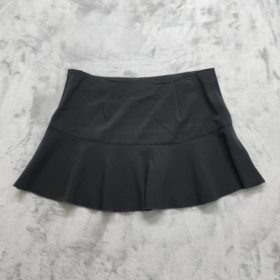 Vintage 90s XOXO Skirt Womens 13/14 Black Flared Hem Mini Girly Preppy Goth - Image 2 of 4