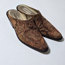 Matisse Women Size 9.5 Orange Paisley Leather...