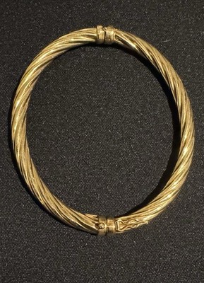 10k ITALIEN VIP Gelbgold gedrehter Armreif Armband 5-6 Gramm