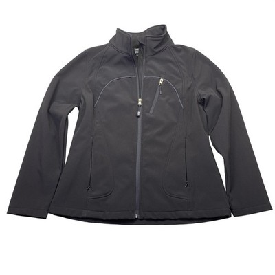 CB Sports Womens Stretch-O-Rama Softshell Jacket Black Fleece Lined XL MD78