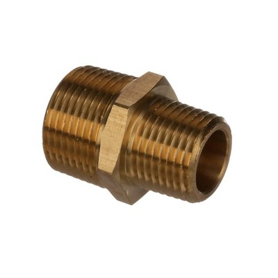LANCER 112RJF Appliance Brass Hex Nipple 3/4 Mpt X 1/2