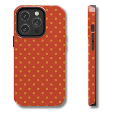 Red  Orange Polka Dots Phone Case Cover for iPhone Cases  Samsung Galaxy