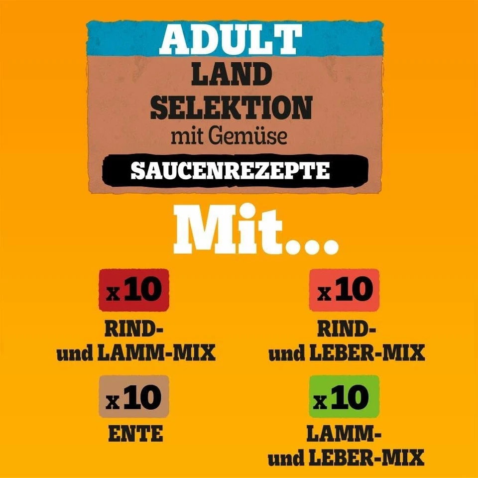 40x100 g PEDIGREE Nassfutter in Soße Huhn Rind Truthahn Lamm Gemüse adulte Hunde - Bild 2 von 2