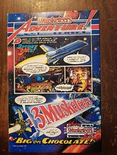 1991 3 Musketeers Candy Bar/TMNT Arcade Game Ultra Pizza Hut Comic Book Ad