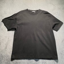 Zara T-Shirt Uomo Nera XL 100% Cotone Girocollo Abbigliamento Casual
