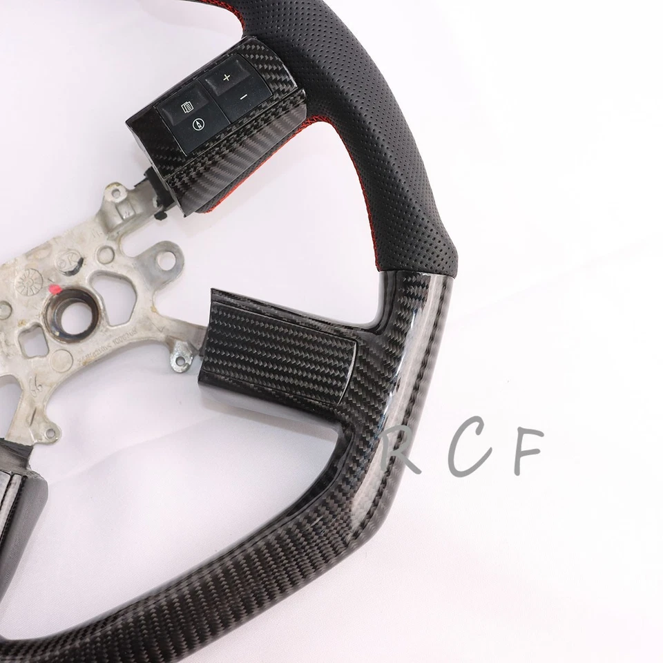 Volante de fibra de carbono LED RPM apto para Chrysler 300C Dodge Charger SRT8 05-09 Foto 2 de 4