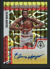 2021-22 ELVIN HAYES AUTO PANINI MOSAIC GOLD RED AUTOGRAPHS