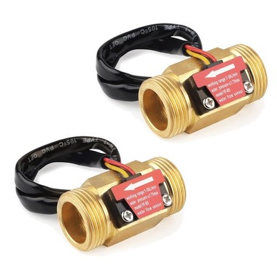 SWAWIS 2 Stück G3/4 Wasserdurchflusssensor, Durchflusssensor Wasser 3/4'' Dur...