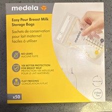 Medela Breast Milk Storage Bags 50 Pack BPA-Free No Leaks Freezer Safe