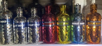 ABSOLUT VODKA DISCO LIMITED EDITION BOTTLE GIFT PACKS 7 Stück