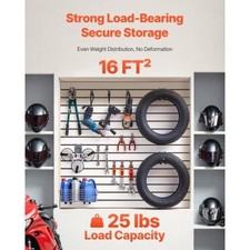 Slat Wall Paneling 4 x 4 ft MDF Garage Slatwall with Modular Design White