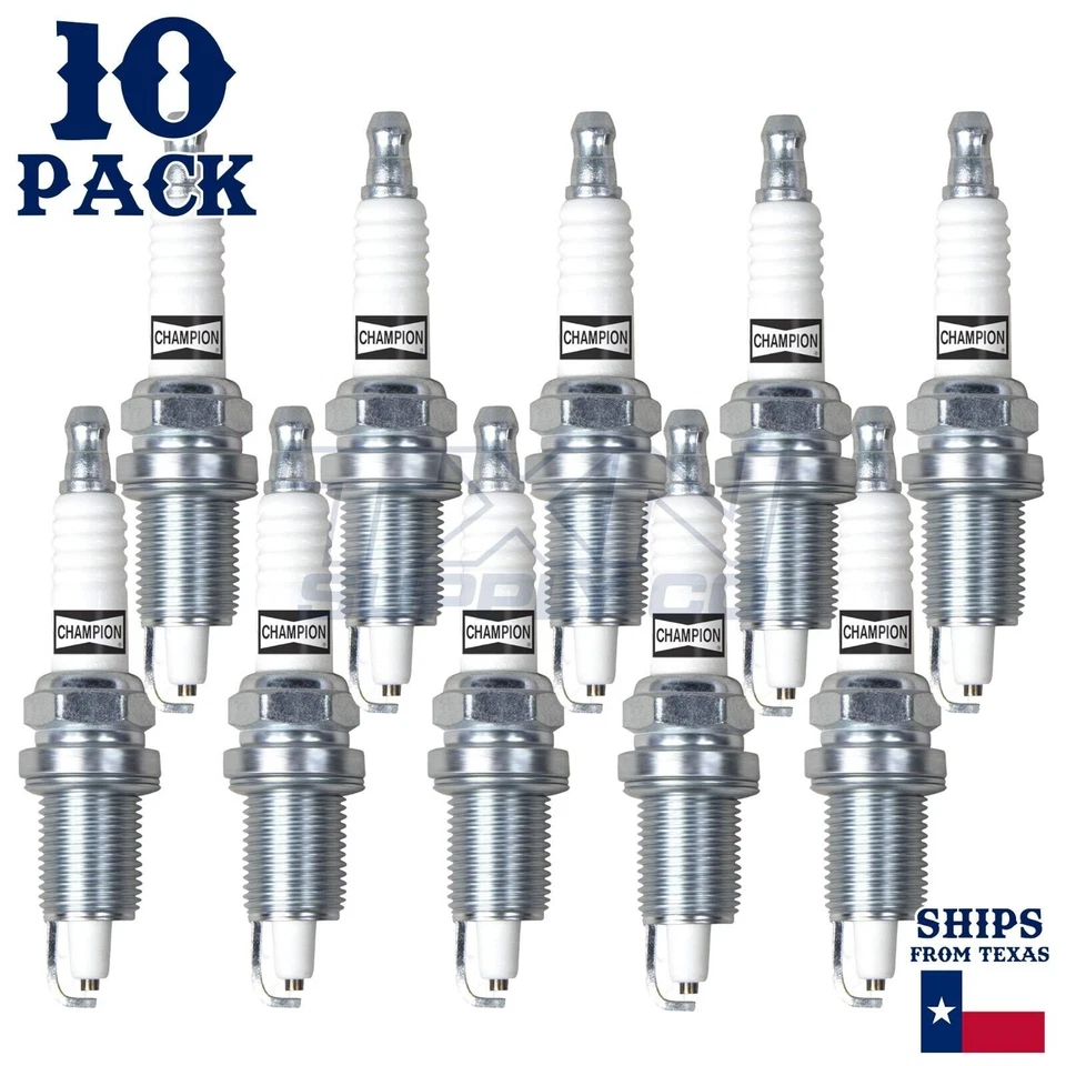 Paquete de 10 bujías Champion Copper Plus 2004-2006 Dodge Ram 1500 8,3 L V10 Foto 2 de 3