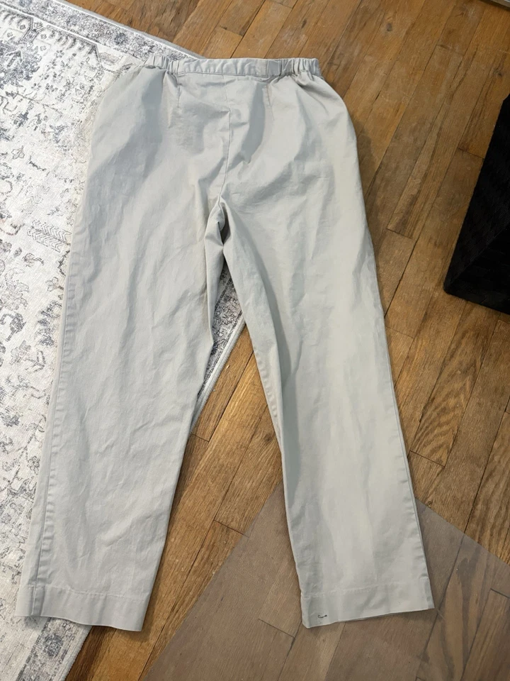 Pantalones caqui Hearts of Palm para mujer con cintura elástica a los lados tostado talla 10 Foto 4 de 4