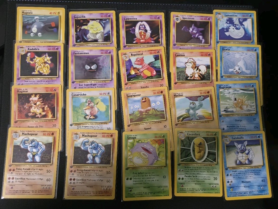 French First Edition Base Set Pokemon 19 Card Lot NM To LP+ Wartortle Charmeleon