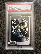 2018 O-PEE-CHEE OPC PLATINUM #20 Sidney Crosby BLACK NHL SHIELD PSA 10 Gem Mint