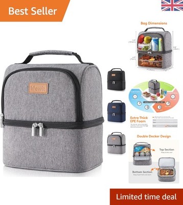 Isolierte Bento Box Style Kühltasche - Tragbare 7L Brotzeittasche für Männer & Frauen
