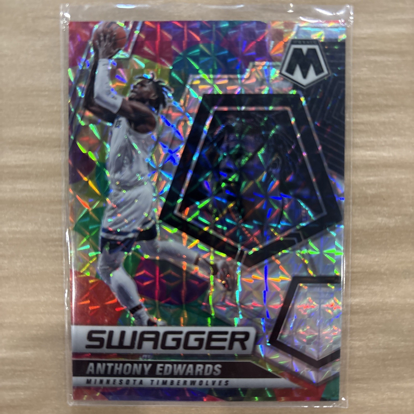ANTHONY EDWARDS #6 2021-22 PANINI MOSAIC TIMBERWOLVES SWAGGER SILVER