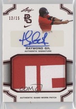2016 Leaf Perfect Game National Showcase Red 12/15 Raymond Gil Patch Auto 0b2