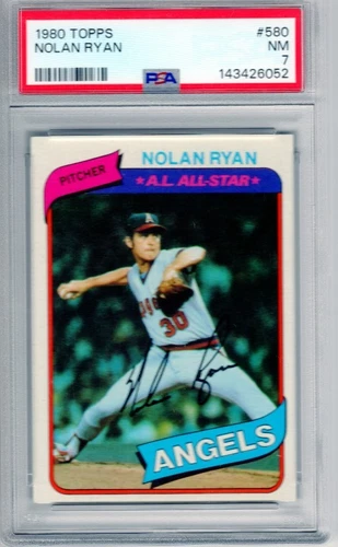 1980 Topps "Nolan Ryan"! A.L. All-Star #580! PSA! Near Mint 7! Angels