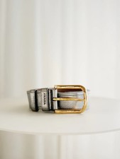 PRADA Metallic Leather Belt SIZE 85 