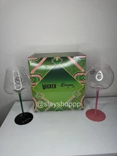 Wicked x Dragon Glassware Wine Glasses Green+Pink – Set of 2 NEW - ONLY SET