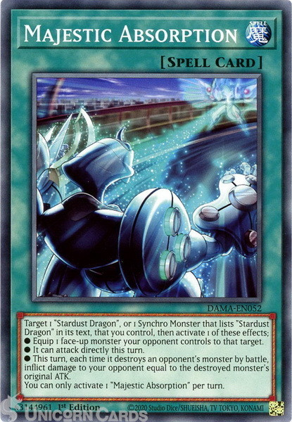 DAMA-EN052 Majestic Absorption Common 1st Edition Mint YuGiOh Card