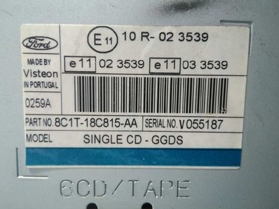 8CT1T18C815AA 421281 audio system FORD TRANSIT CAJA CERRADA 06 FT 260 K CORTO