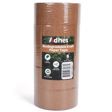 Adhes Biodegradable Kraft Paper Tape 5 Rolls 2 Inch x 50 Yards, Compostable ...