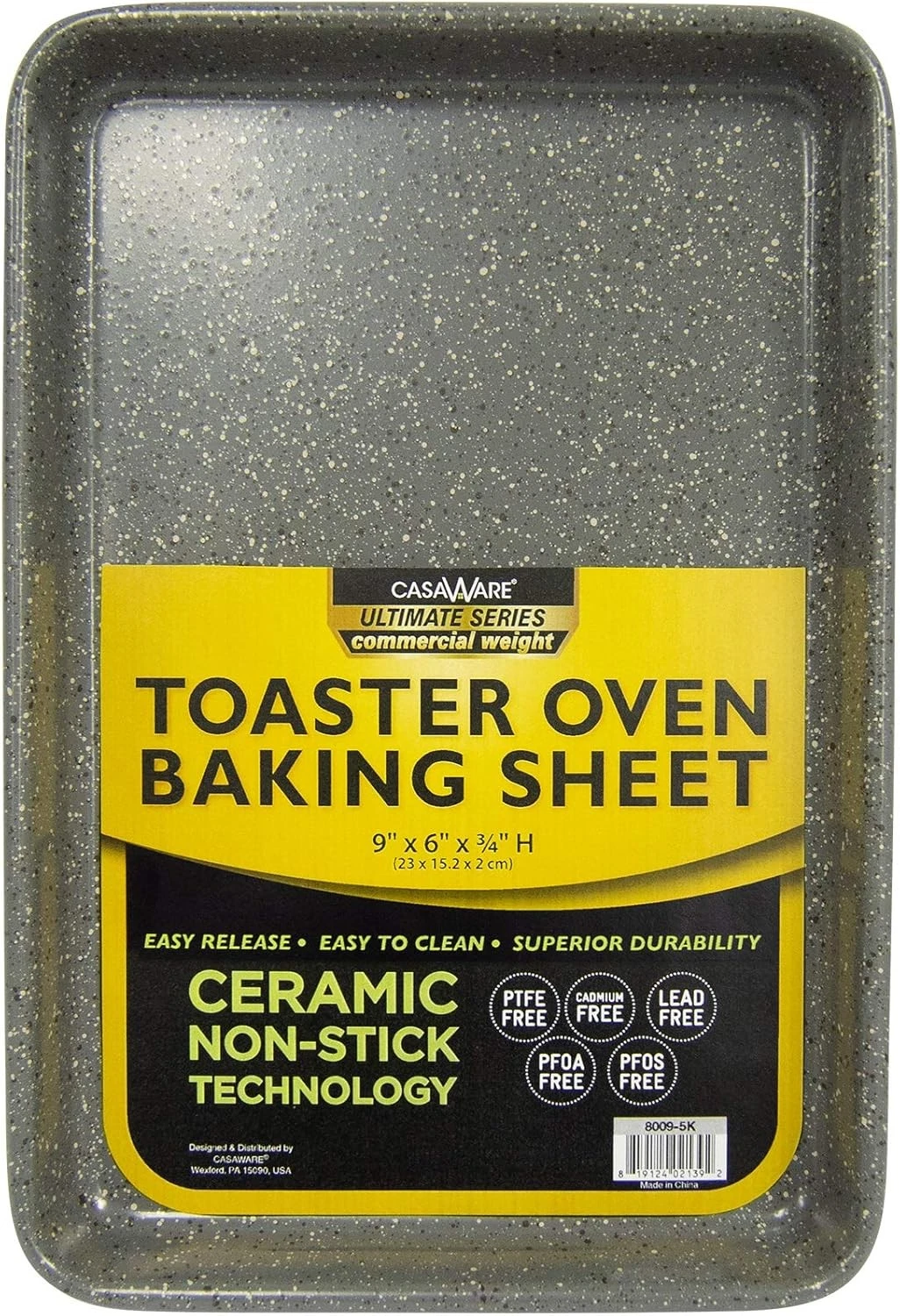 9.75 x 6.62 x 0.75-Inch (Exterior) Toaster Oven Non-Stick Coating Baking Pan
