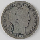 1897-O Barber Silver Half Dollar 50c About Good AG Better Date
