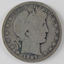1897-O Barber Silver Half Dollar 50c About Good AG Better Date