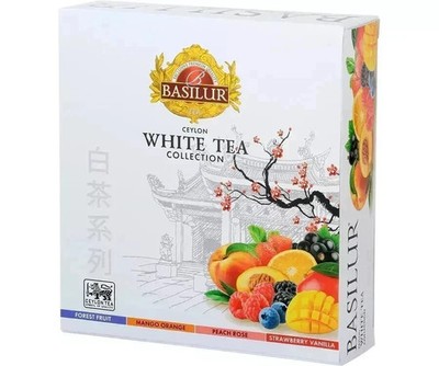 Basilur White Tea - Assorted 40Enveloped Tea 75g Free Shipping World Wide