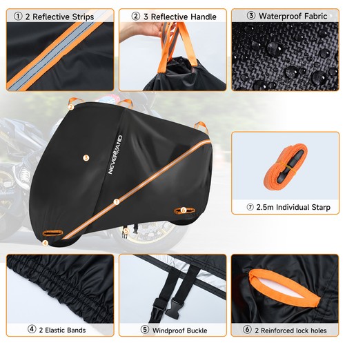XXXL Motorrad Abdeckung Cover Rot Für Honda GL1800 1500 1200 1000 1100 Gold Wing - Bild 3 von 12