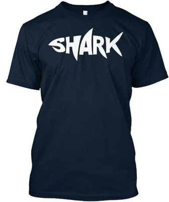 #ad Shark Logo T Shirt Made in the USA Size S to 5XL $22.89
