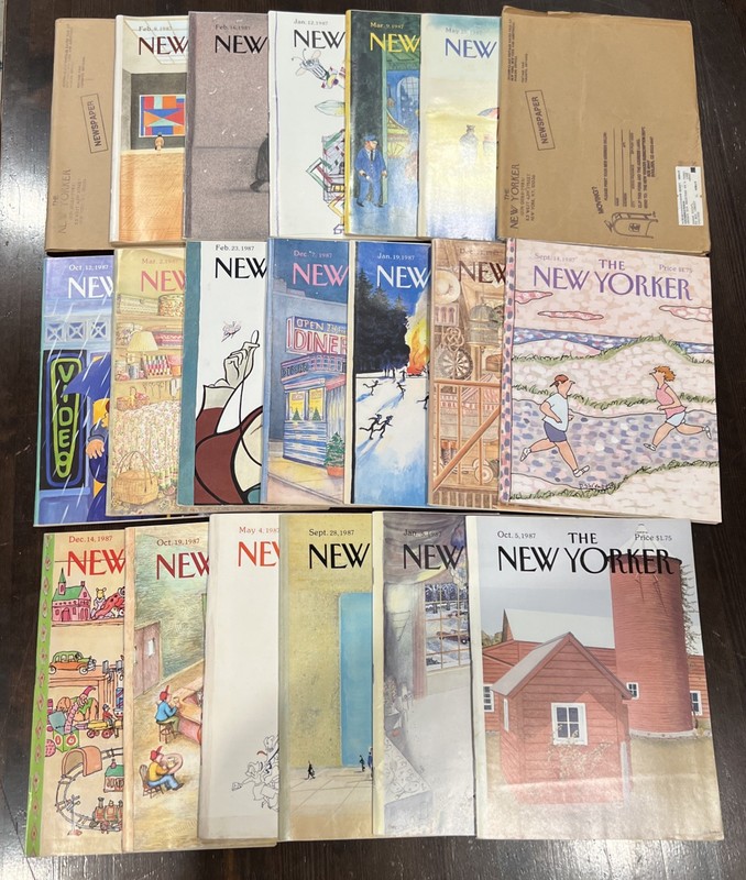 20 Issues Year 1987 The New Yorker Magazine - No Labels