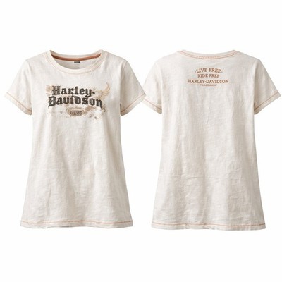 Harley Davidson Women T Shirt Graphic Bakersfield California Cotton Casual L