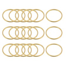 Round Earring Beading Hoop Rings Circle Link Ring 16mm/ 0.63" Brass Tone,20pcs