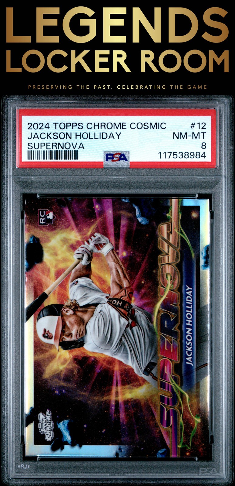 2024 Topps Chrome Cosmic Supernova #12 Jackson Holliday PSA 8