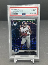 Plaxico Burress 2021 Panini Mosaic Mosaic Genesis Prizm #151 PSA 10 Giants SSP