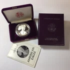 1987 S American Silver Eagle PROOF 1 Oz Silver - Coin & Box & COA