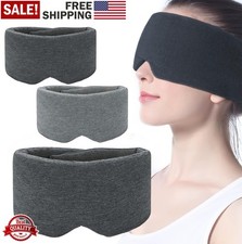 Full Coverage Sleep Mask for Sleeping, Light Blocking Eye Mask with Adjustable