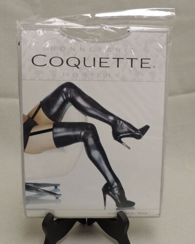 Coquette Wet Look / Oil slick SEXY Stockings One Size / XL Sissy stockings - Picture 3 of 22
