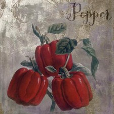 Ceramic Backsplash Tile Mural Fruit Vegetable Kitchen/Bathroom - Medley Pepper