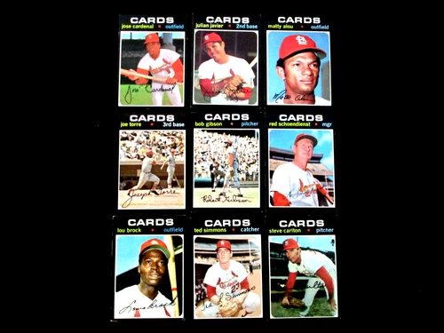 1971 TOPPS..ST LOUIS  CARDS TEAM SET...EXMT  AVG...GIBSON,  CARLTON  ,SIMMONS RC