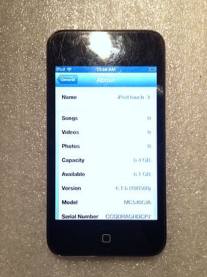 Apple iPod Touch 4th Generation 8Gb Black MC540C/A | eBay